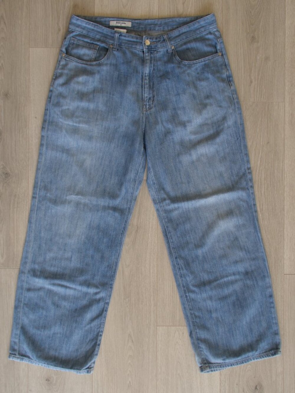 8seconds Loose Baggy Jeans Light Wash Wide Leg Korean Sz 84 / US 33 Lightweight